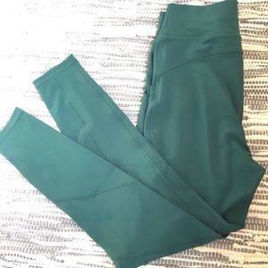 POP Fit teal athletic leggings, size M